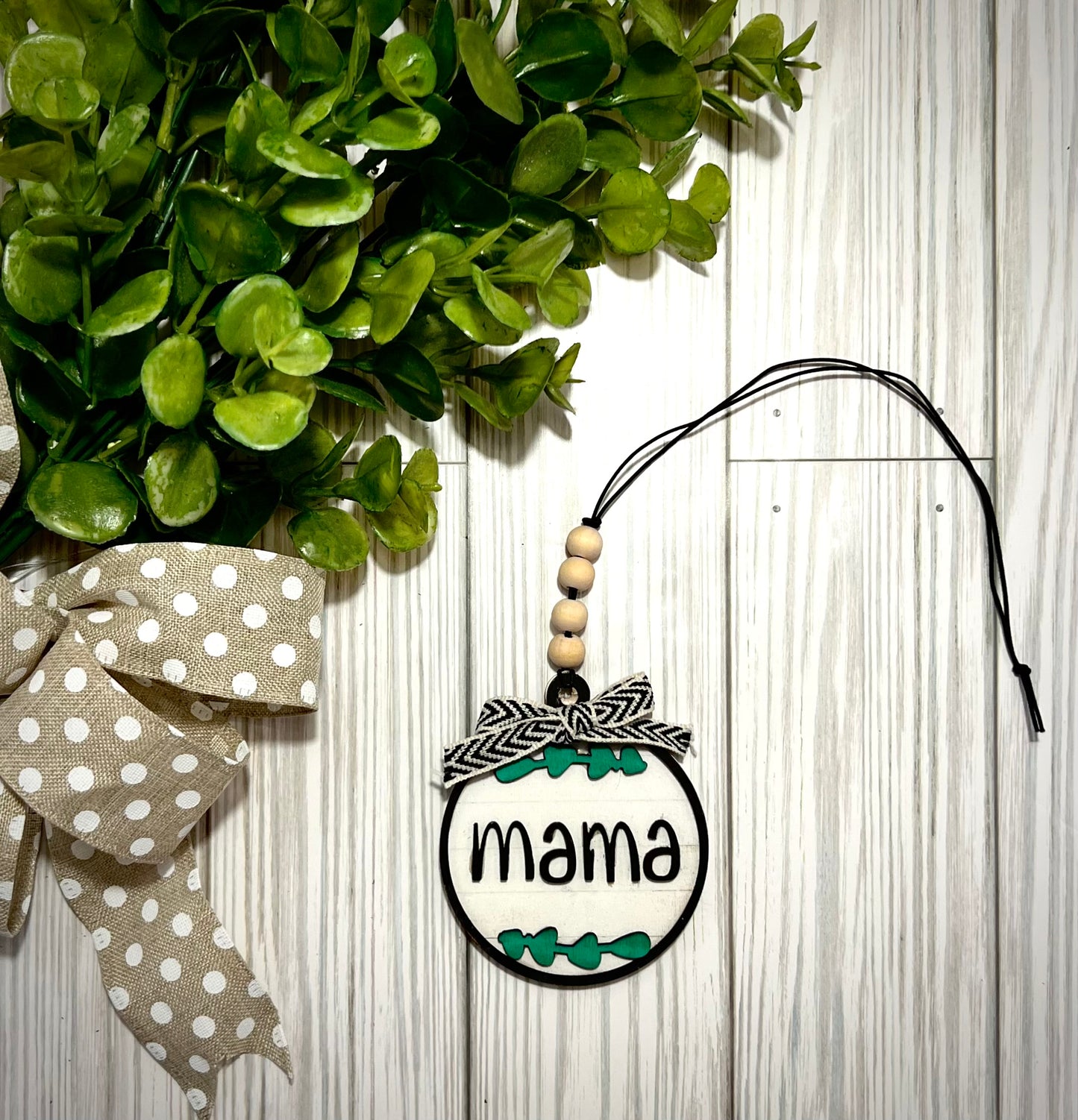 Shiplap Frame Mama Car Charm