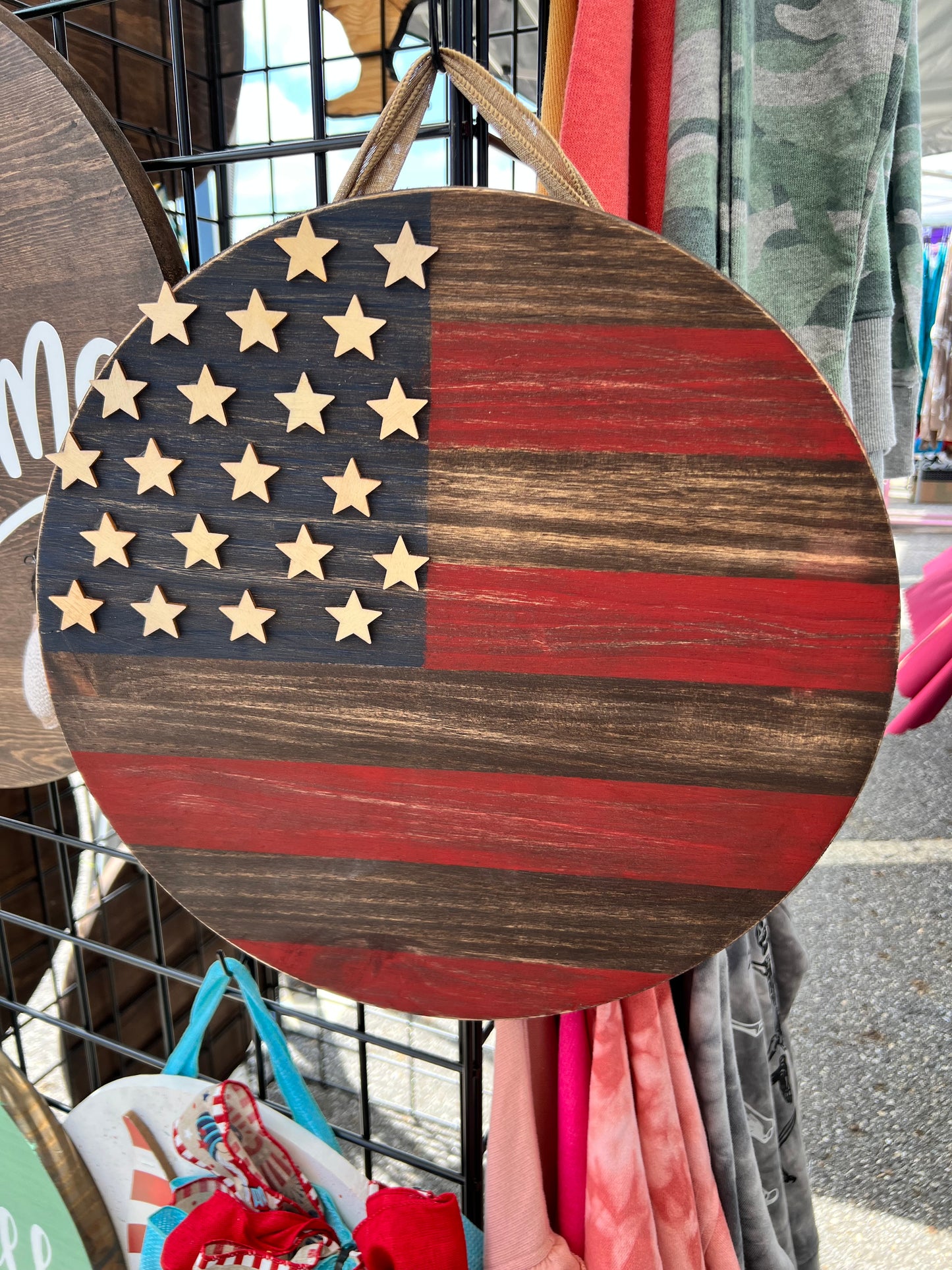 Patriotic Round Door Hanger