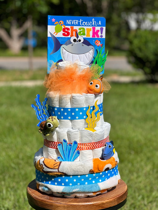 Custom Nemo Diaper Cake