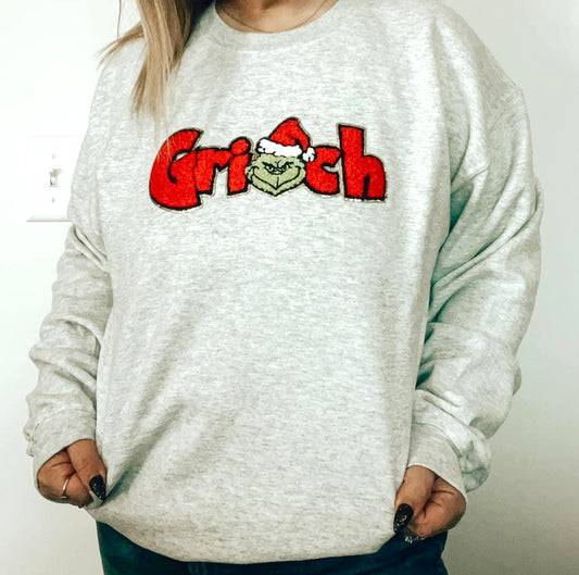 Green Guy Chenille Patch Sweatshirts